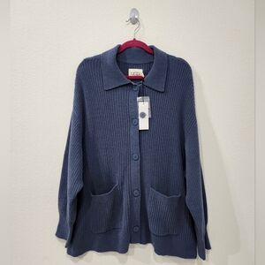 UGG Women's Desert Blue Juniper Button Cardigan Lite Soft Sweater Size 2X NWT